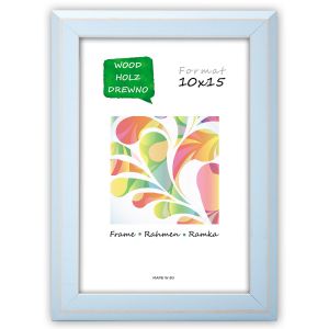 Ramka drewniana Icar DRI M 11 Błękitna, 30x40cm